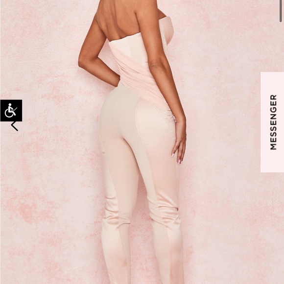 Blush satin jumpsuit - Picture 8 of 10